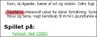 Varefakta: Werewolf udsat for ..